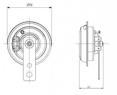 Picture of Motosiklet Kornası 12V 105-118Db(A) Seger 25Mi1200-02