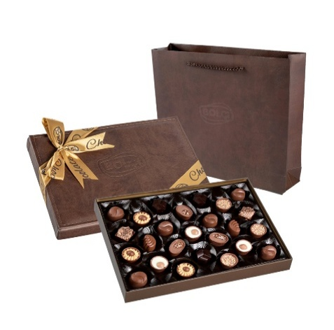 Picture of DARK BROWN LEATHER BOX 285g