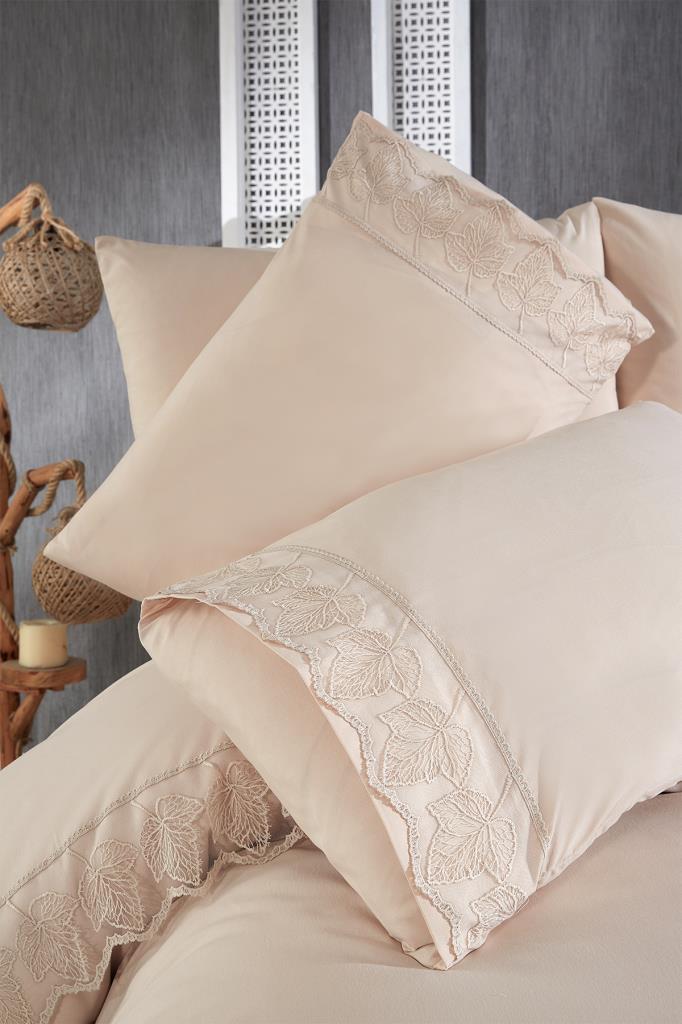 Picture of Fransız Dantelli Seray Çeyizlik Nevresim Takımı Cappucino