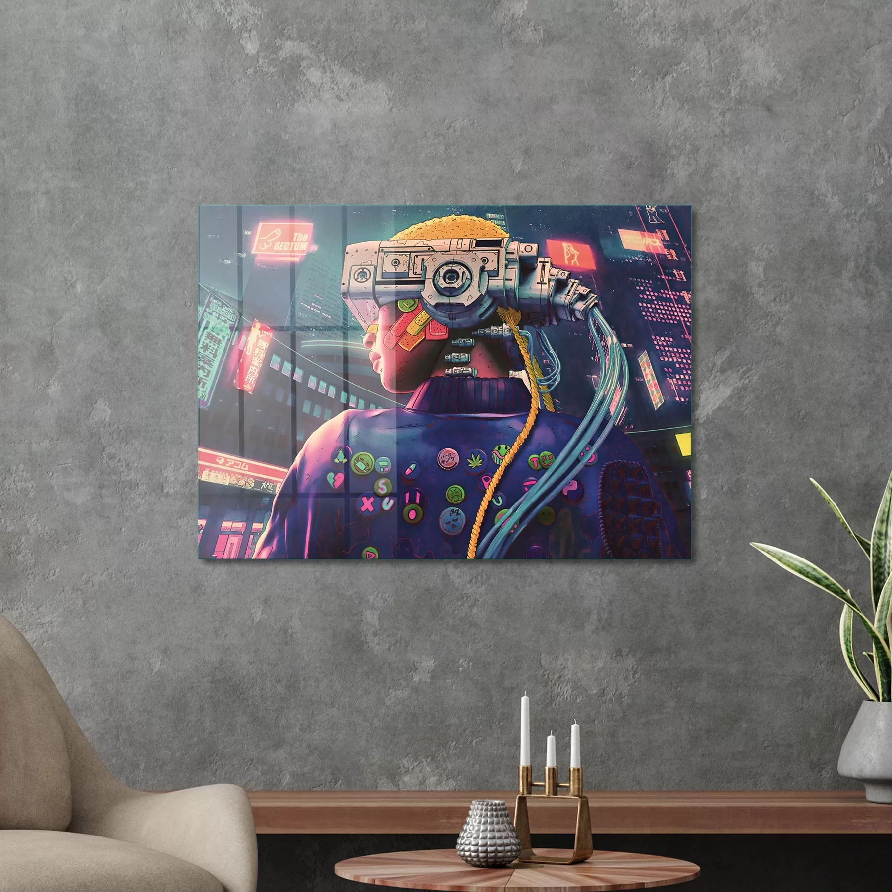 Picture of Decovetro Cam Tablo Cyberpunk Header 50x70 cm