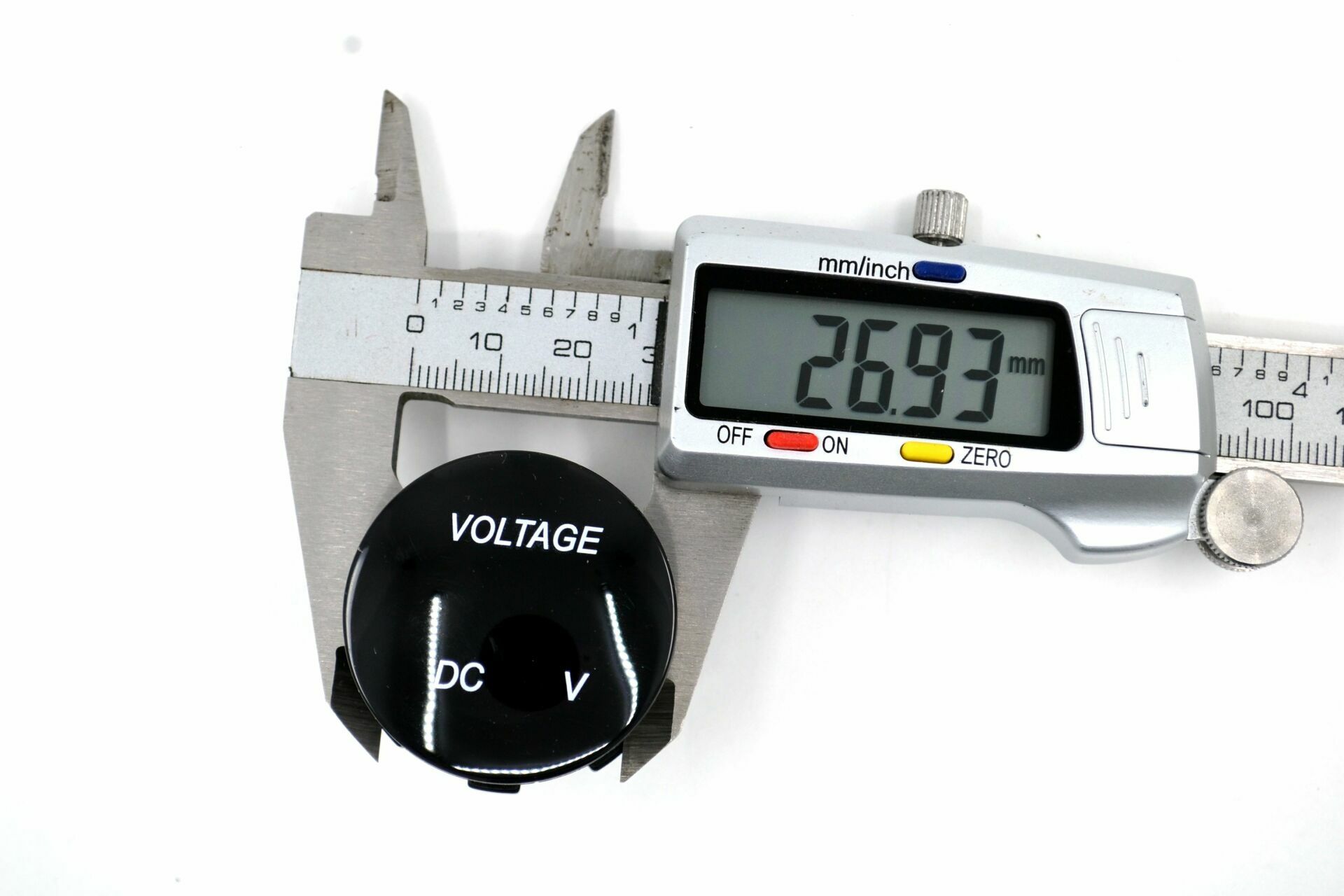 Picture of 12V 24V DC Voltmetre Yuvarlak Bombeli Kırmızı Rakam MT-05