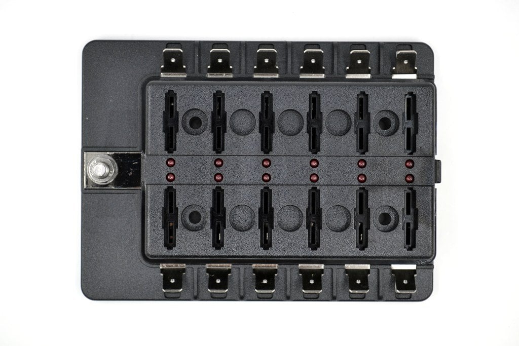 Picture of Bıçak Sigorta Kutusu 12 Port İkaz Ledli Etiketli MT-SY12LED