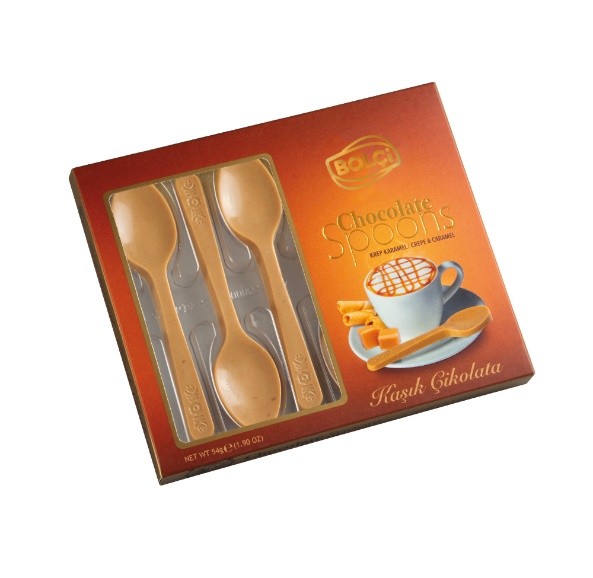 Picture of CREPE & CARAMEL CHOCOLATE SPOONS 54g