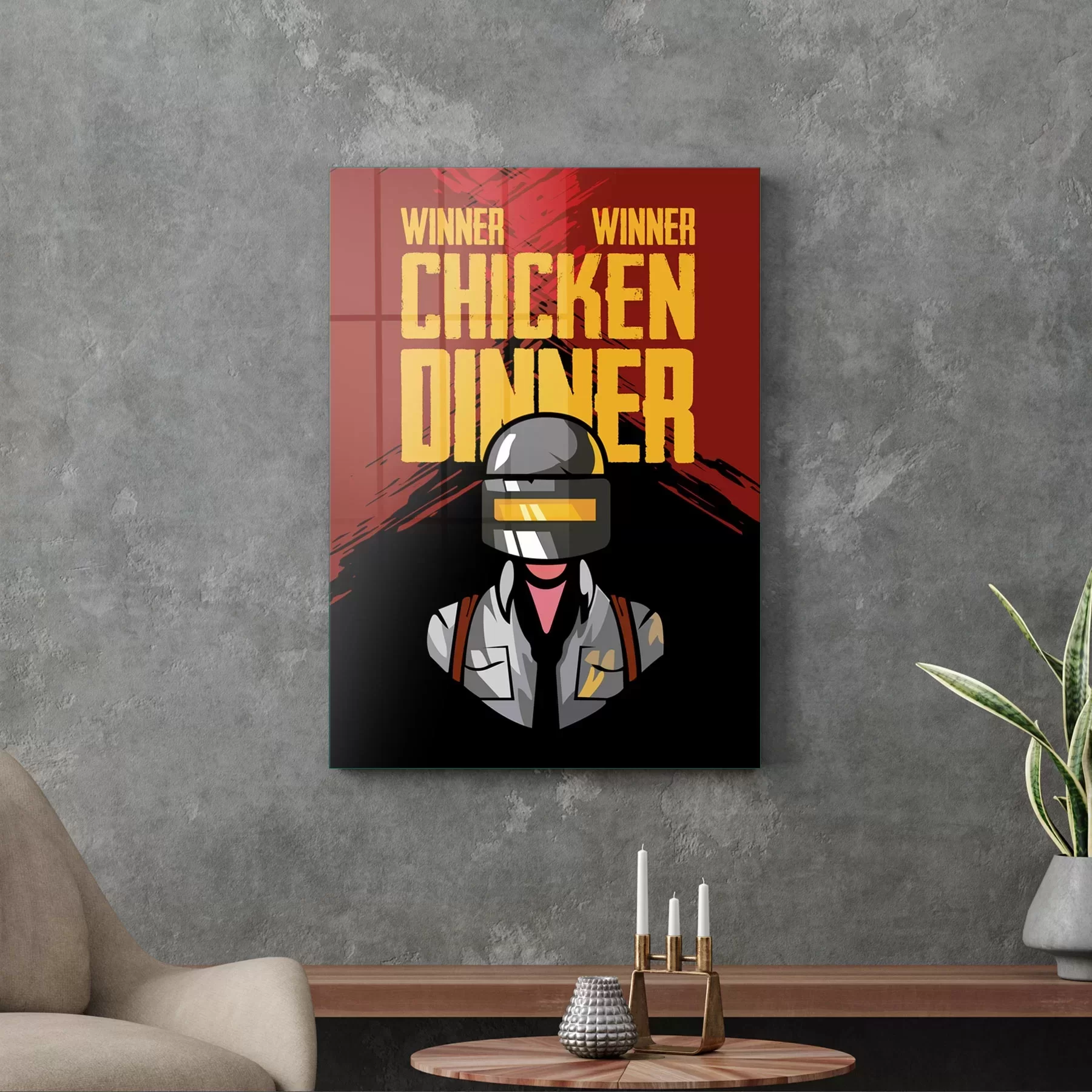 Picture of Decovetro Cam Tablo Pubg Chicken Dinner 50x70 cm