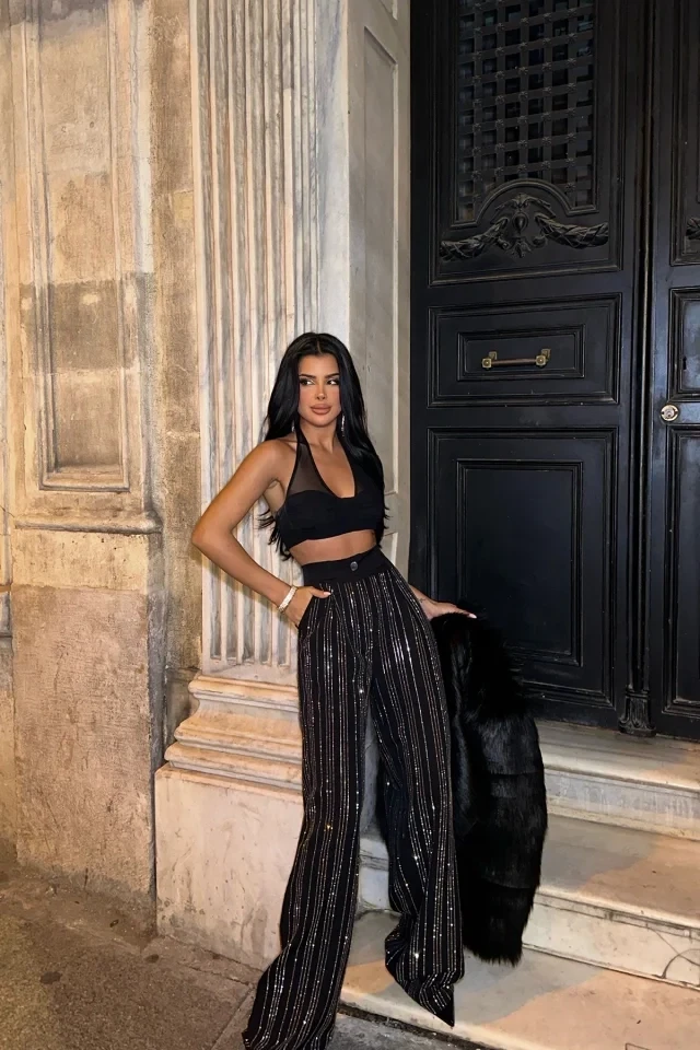 Picture of Black Stone Detail Pants