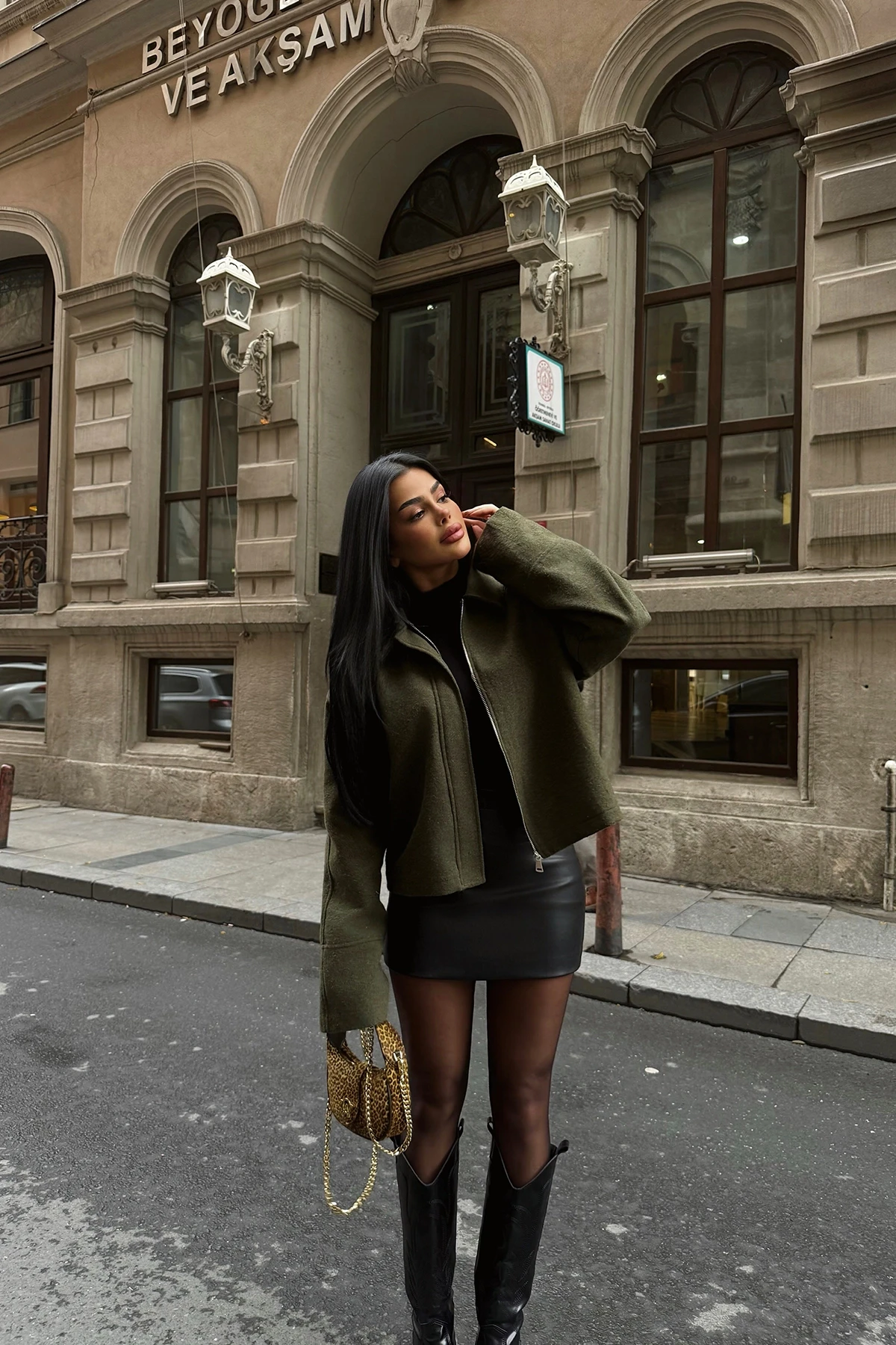 Picture of Khaki Shirt Collar Jacket