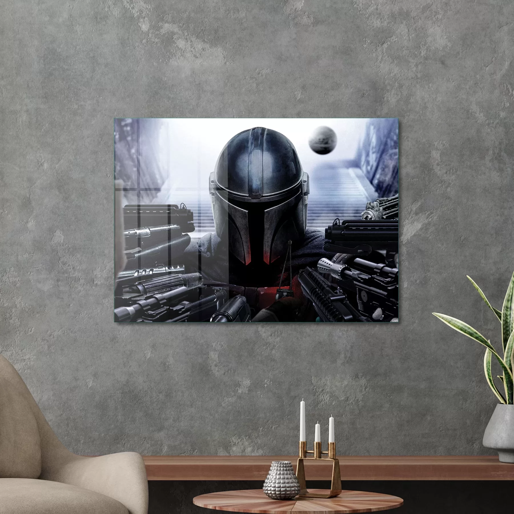 Picture of Decovetro Cam Tablo Mandalorian Shooting 70x100 cm