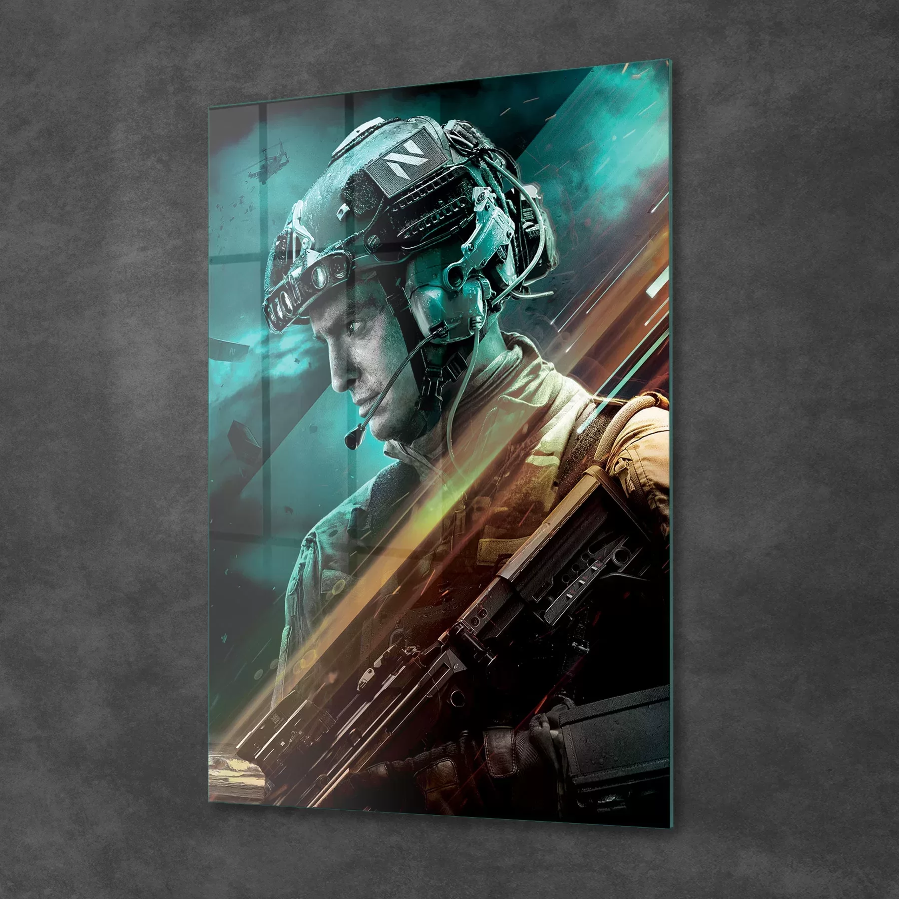 Picture of Decovetro Cam Tablo Battlefield Soldier 50x70 cm