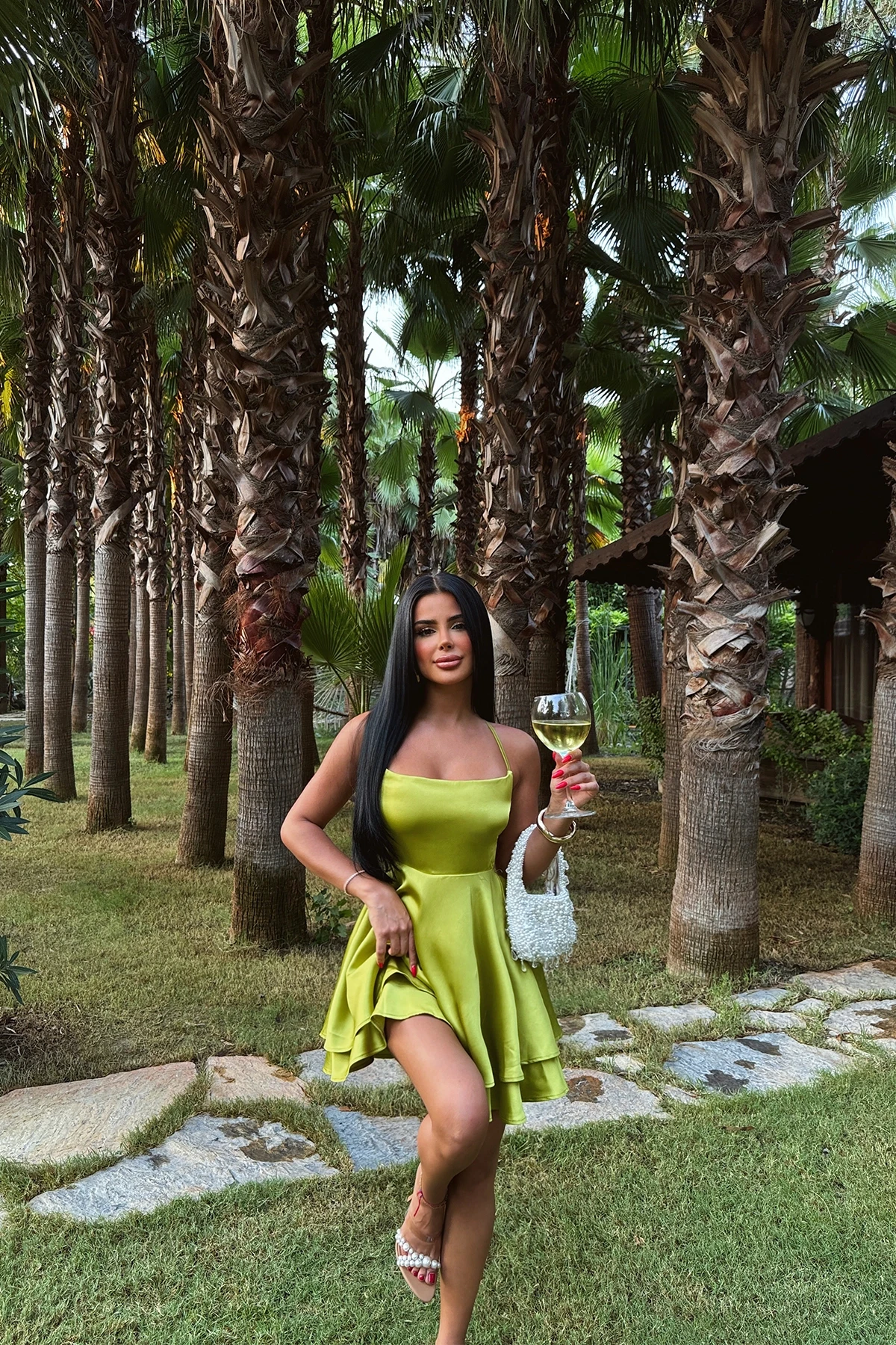 Picture of Green Strappy Mini Dress