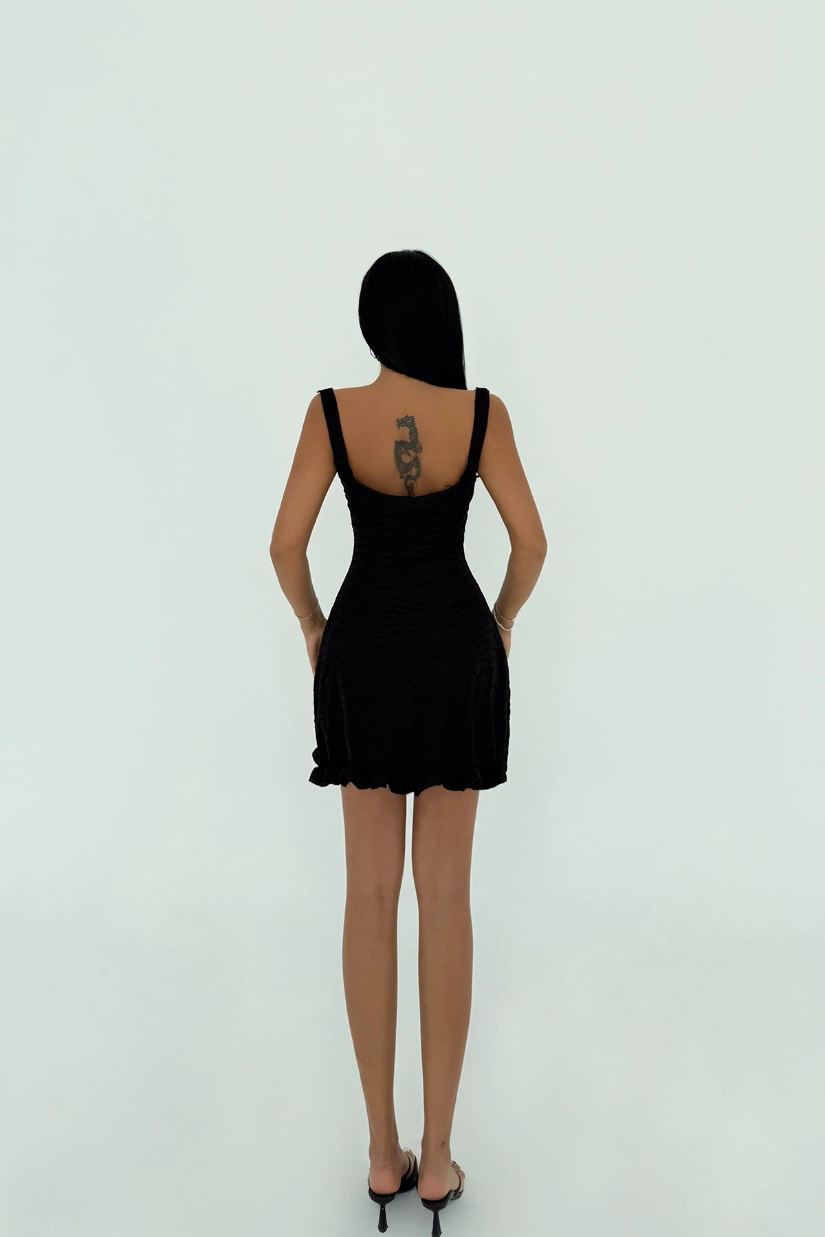 Picture of Black Strappy Mini Dress