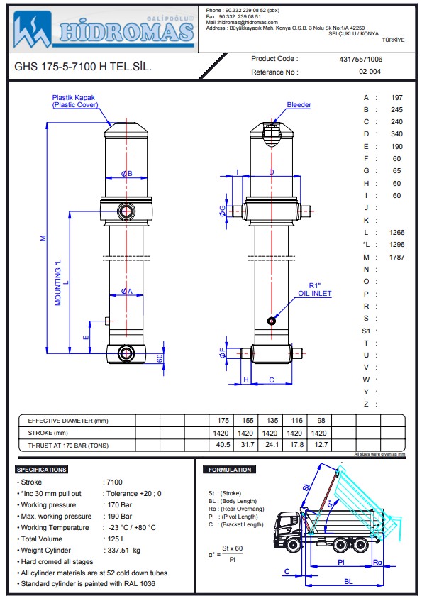 Picture of GHS 175-5-7100 H TEL.SİL.