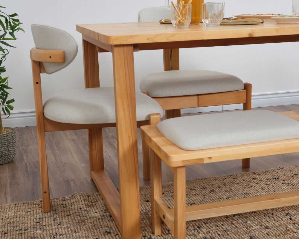 Picture of Cheri Minimal 2 Sandalye 1 Bench 1 Masa (80x140)