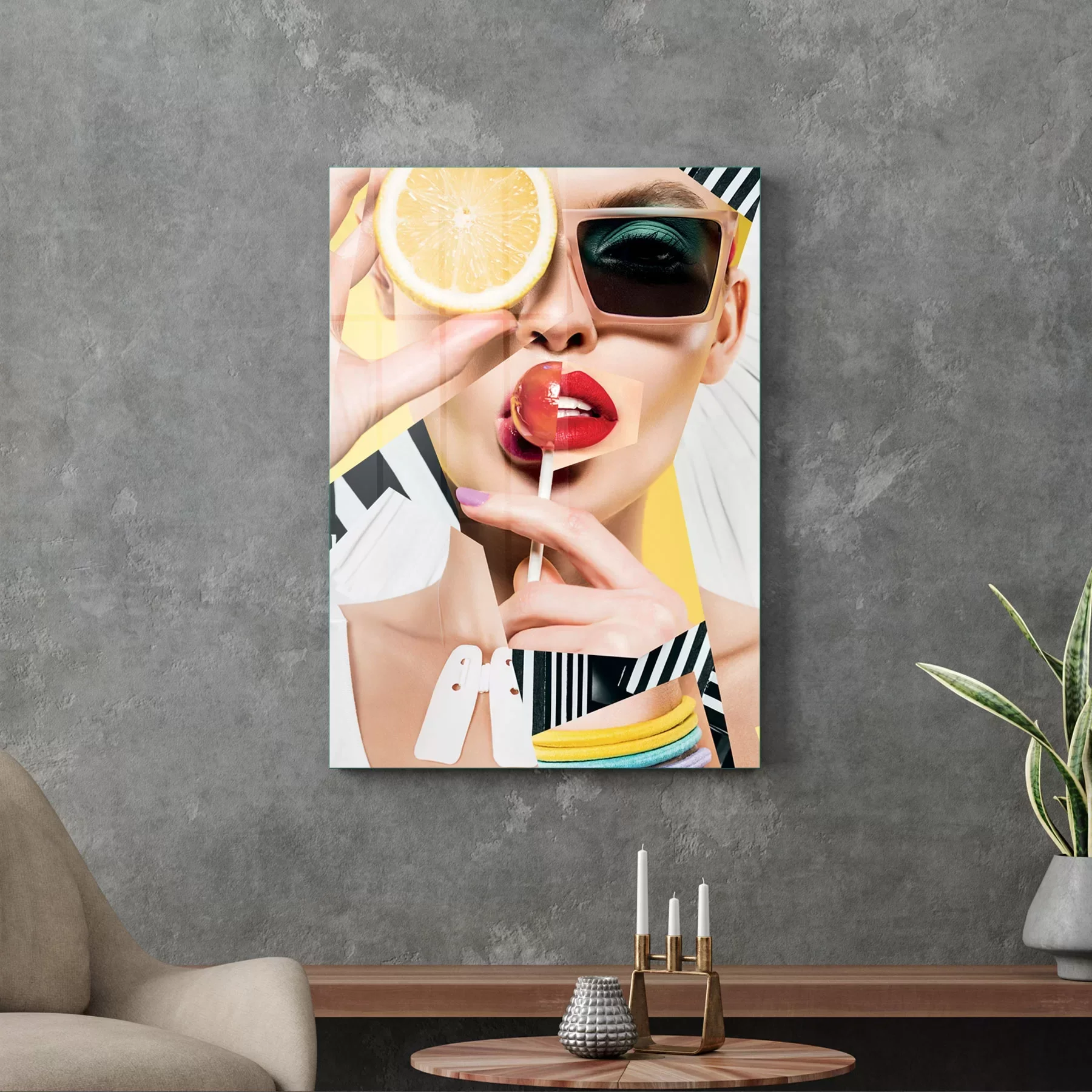 Picture of Decovetro Cam Tablo Pop Art Modern 50x70 cm