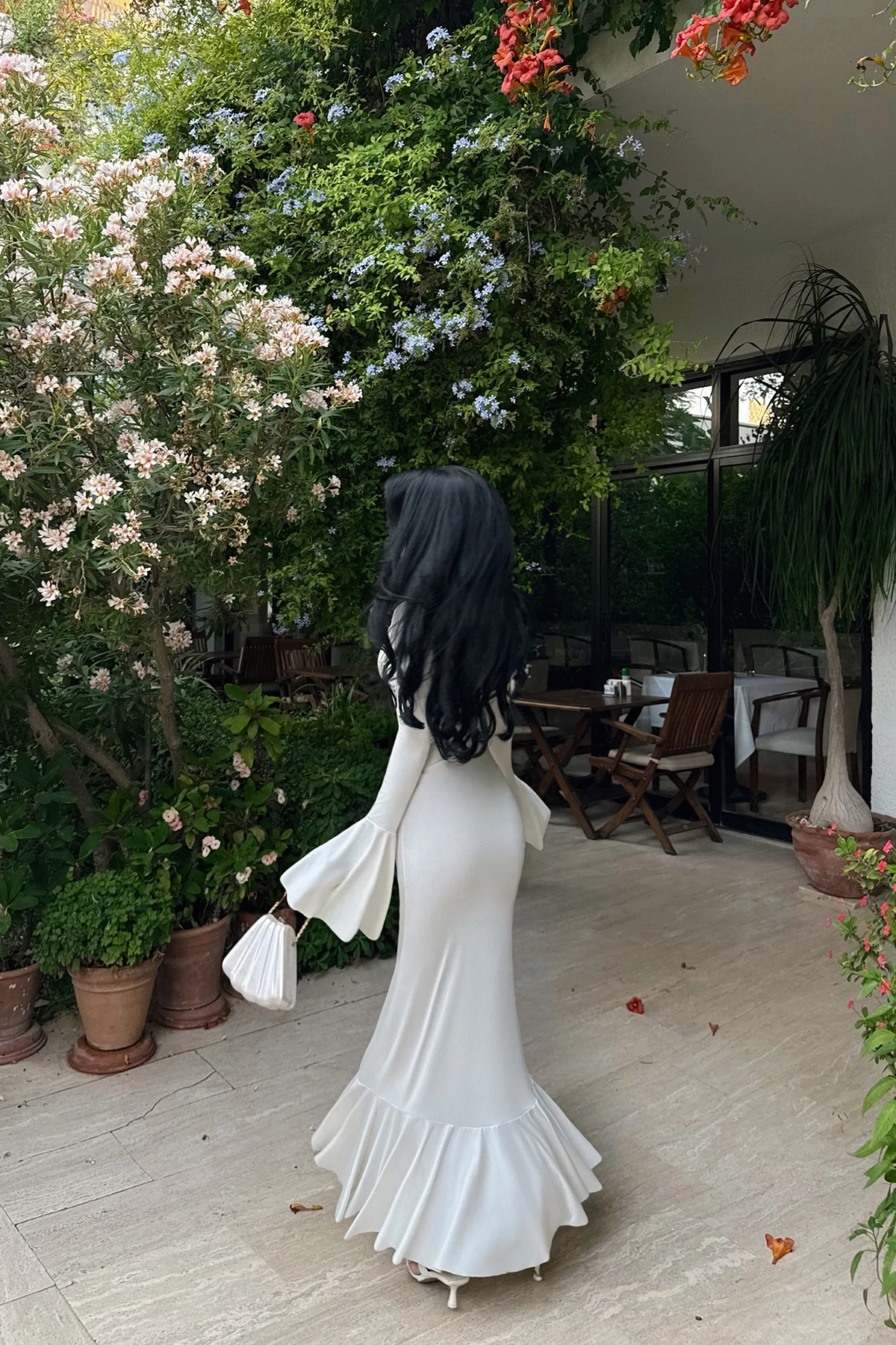 Picture of White Long Sleeve Dress