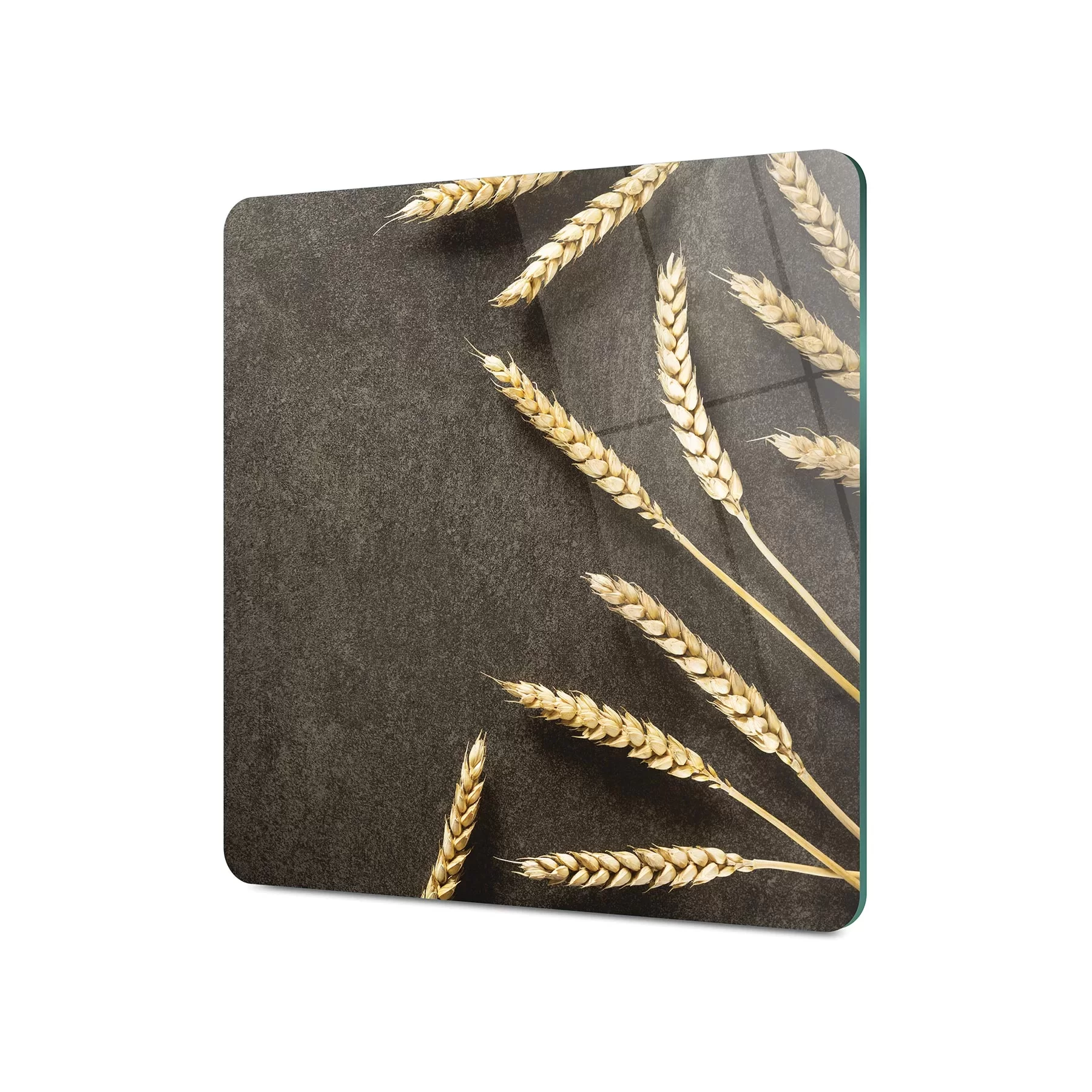 Picture of Decovetro Cam Kesme Tahtası ve Sunumluk Kare Buğday Filizi Desenli 30x30 Cm