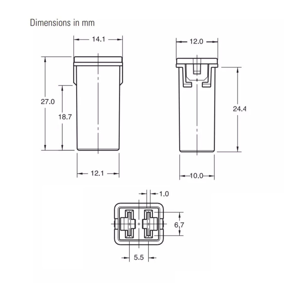 Picture of 30A Pembe Uzun Dişi Kartuş Sigorta PAL Cartridge
