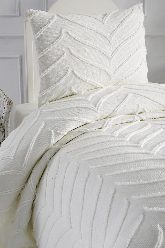 Picture of Çeyiz Diyarı Sementina 2 Parça Tek Kişilik Pike Takımı Krem