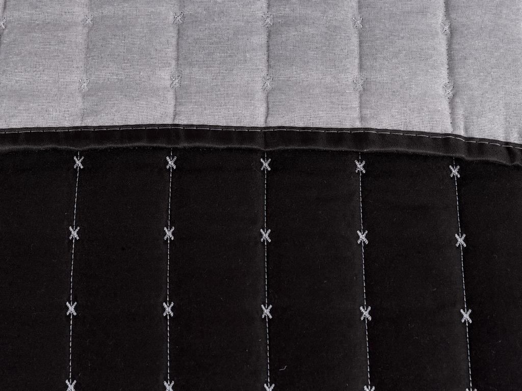 Picture of Dublin Çift Kişilik Kapitoneli Yatak Örtüsü Siyah