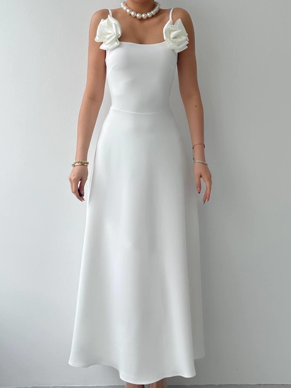 Picture of Matilda Gül İp Askılı Elbise