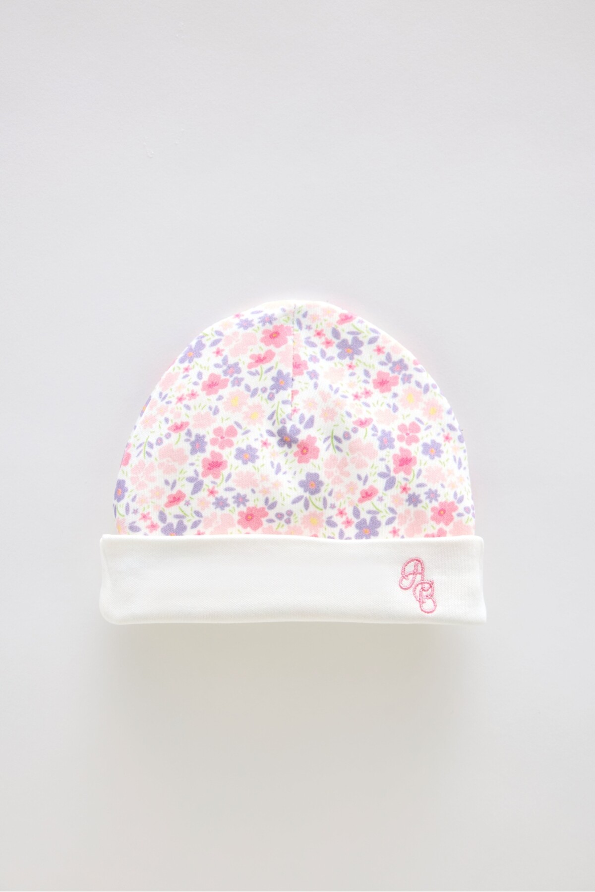 Picture of Yenidoğan Önlük & Şapka Seti - Minik Çiçekler/Pembe