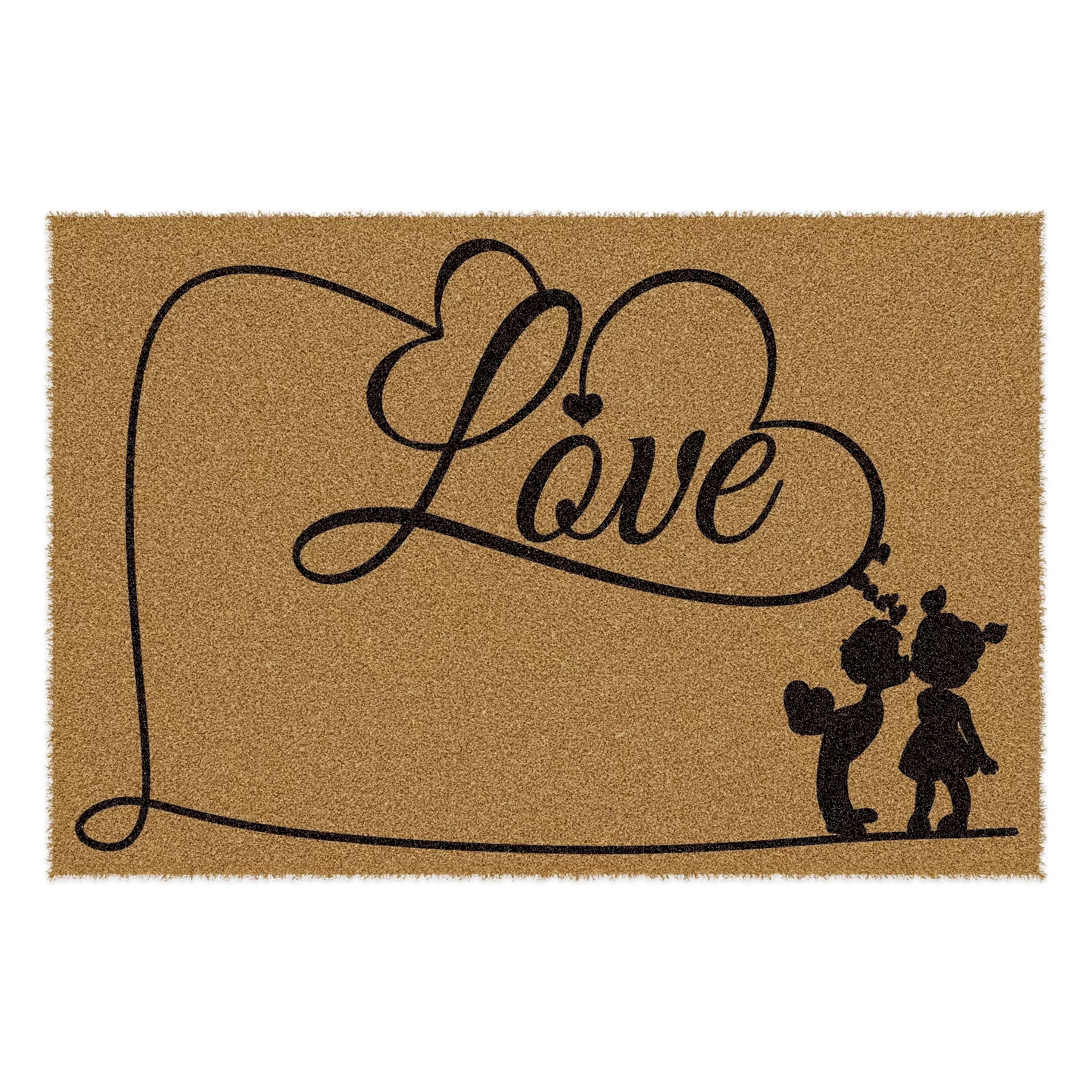 Picture of Decovetro Paspas Aşk Desenli Kapı Önü Paspası40 x 60 Cm