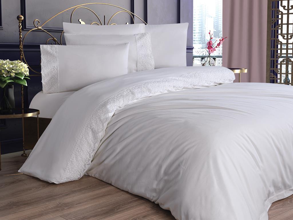 Picture of Fransız Dantelli Arduç Çeyizlik Nevresim Takımı Krem