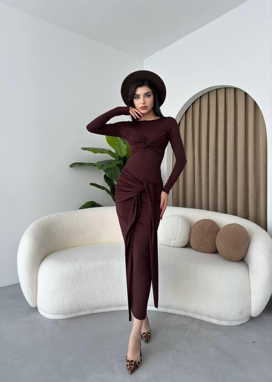 Picture of Bergamo Önden Bağlamalı Elbise