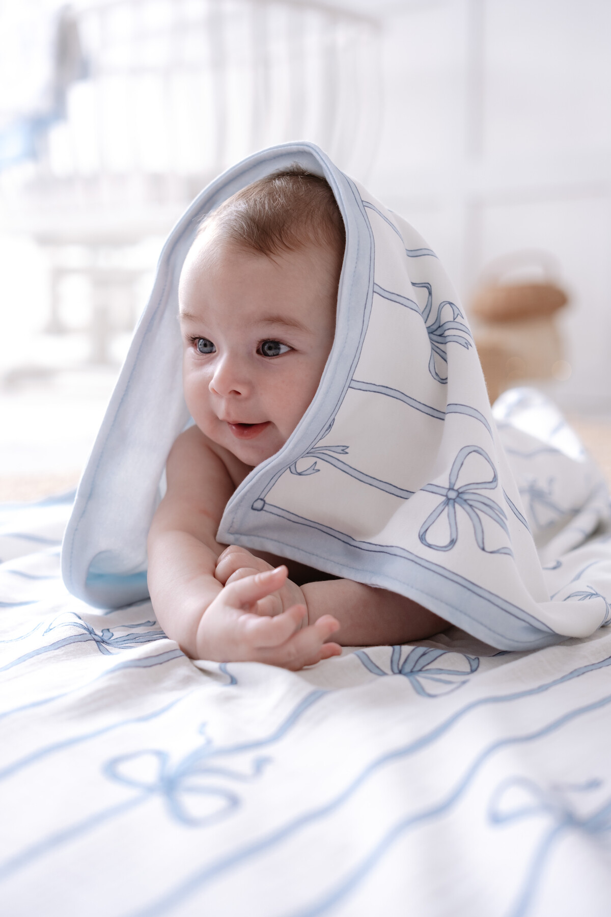 Picture of Çift Taraflı Bebek Battaniyesi - Kurdele / Mavi