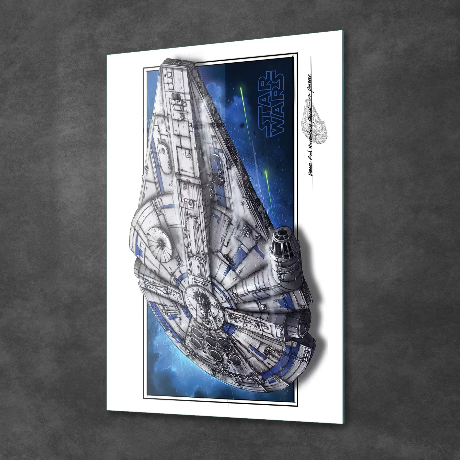 Picture of Decovetro Cam Tablo Star Wars Millennium Falcon Poster 50x70 cm