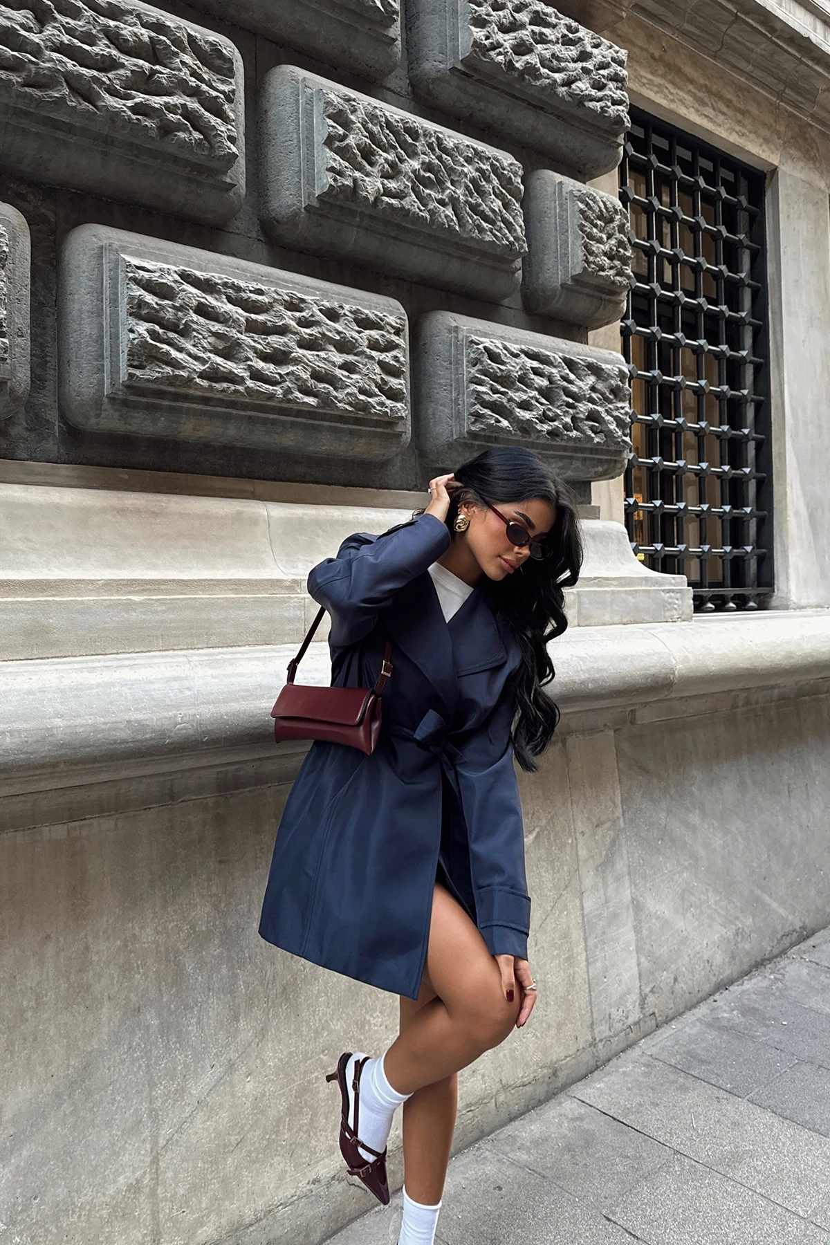 Picture of Navy Blue Osanna Trench Coat