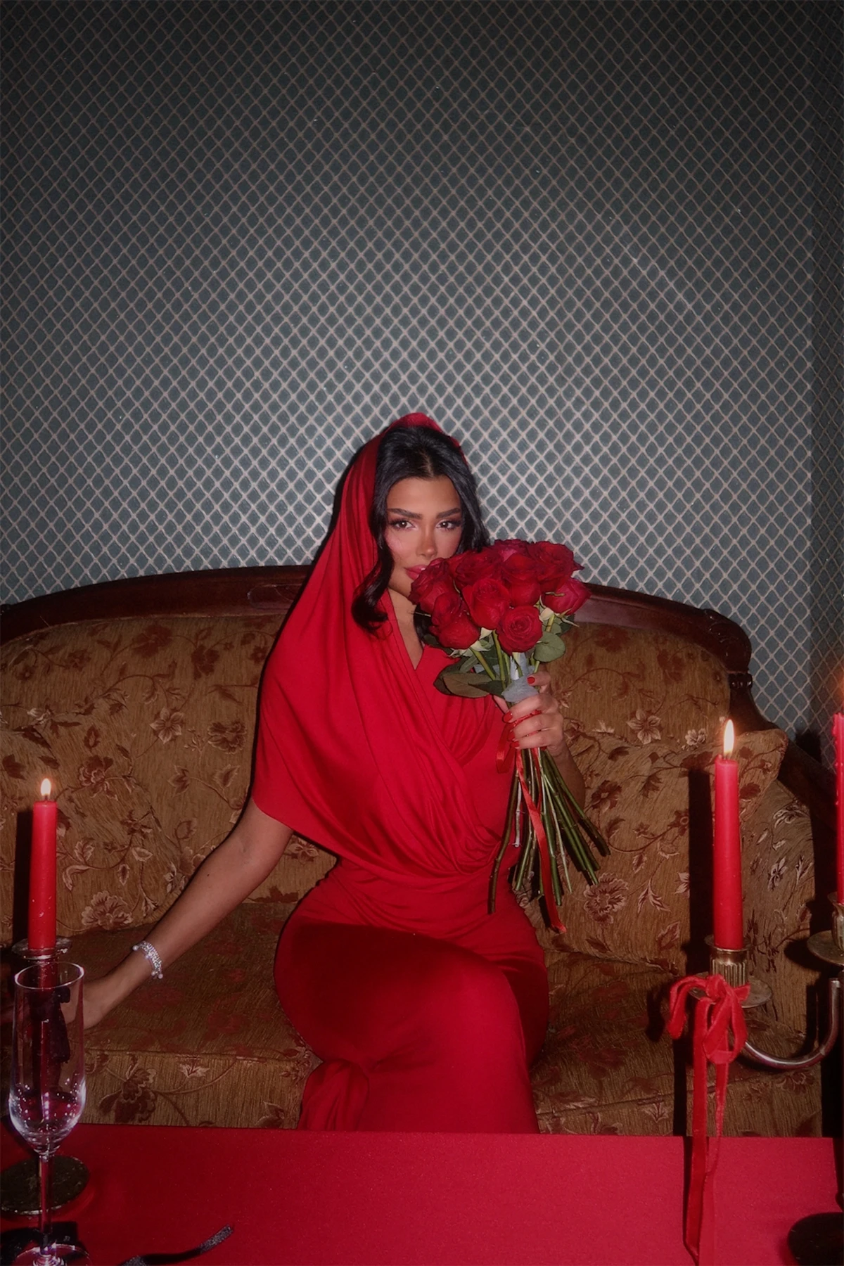 Picture of Red Coralie Long Dress