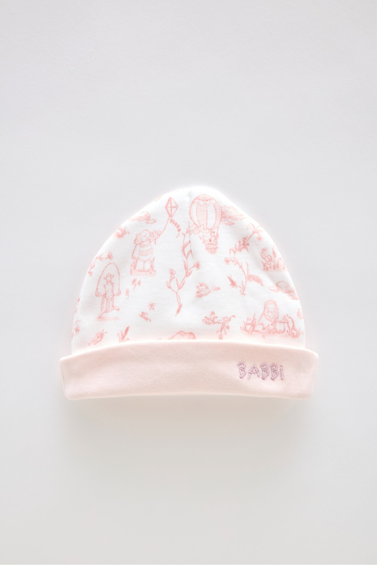 Picture of Yenidoğan Önlük & Şapka Seti - Toile De Jouy / Pembe