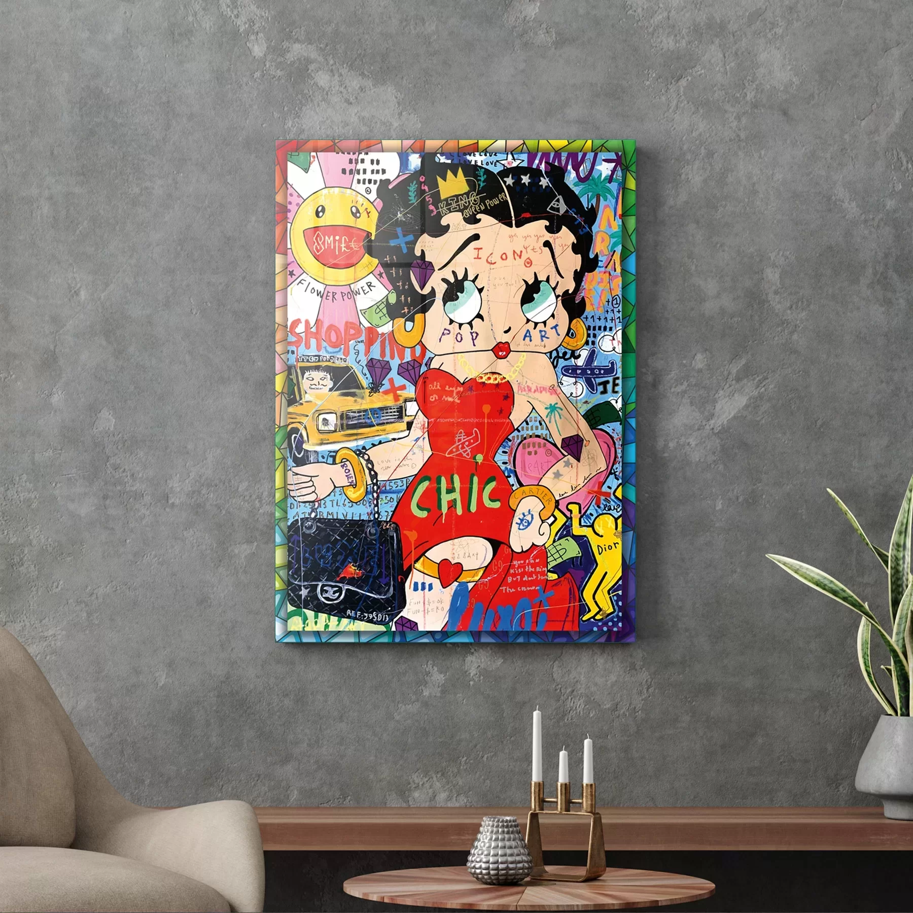 Picture of Decovetro Cam Tablo Pop Art Betty Boop 70x100 cm