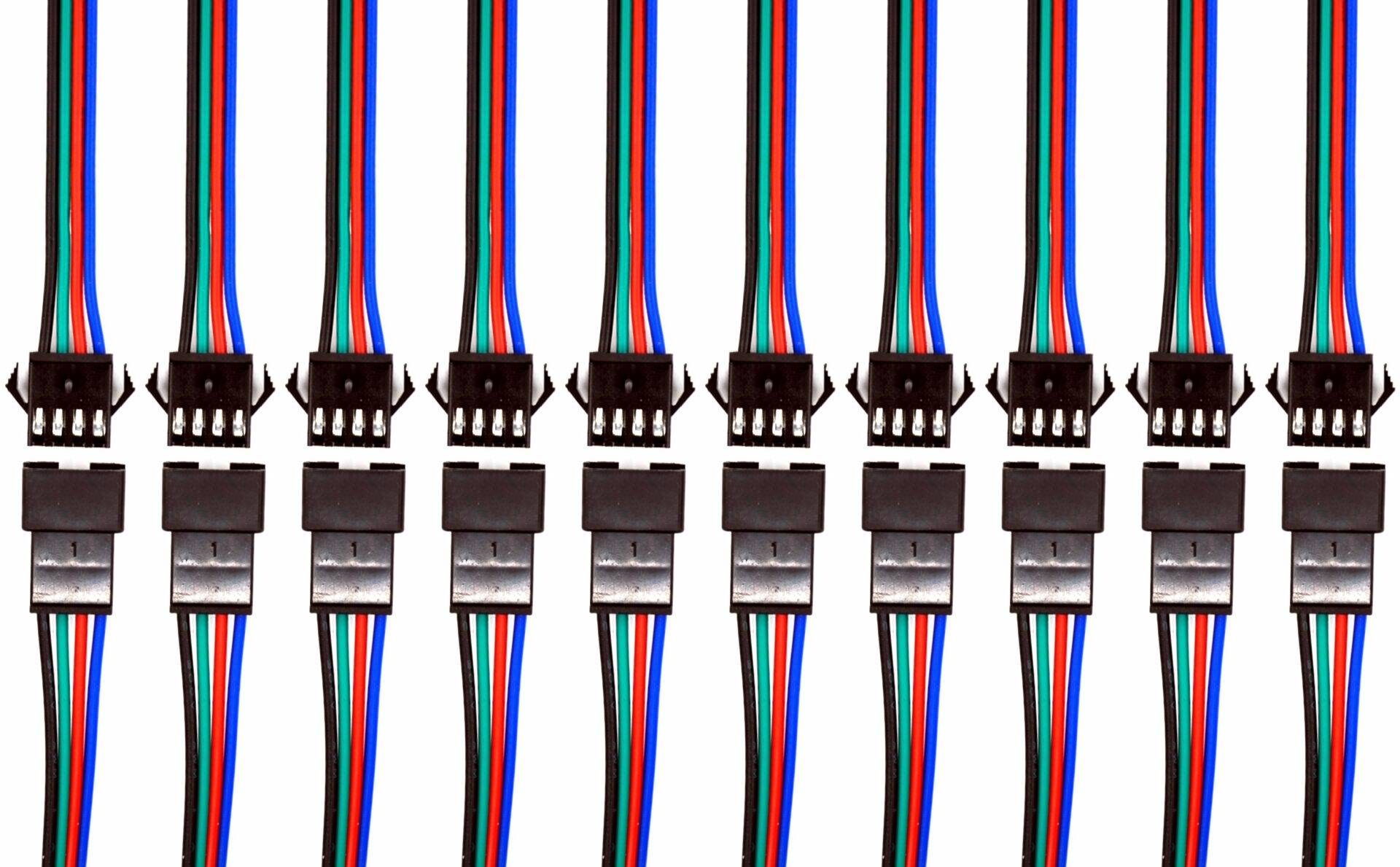 Picture of 1 Takım 4 Pin Kablolu JST LED Konnektör Elektrik Soketi MT-ES04