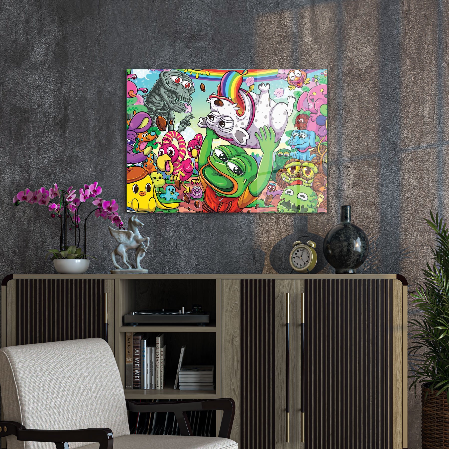 Picture of Decovetro Cam Tablo Pop Art Colour Monsters 70x100 cm