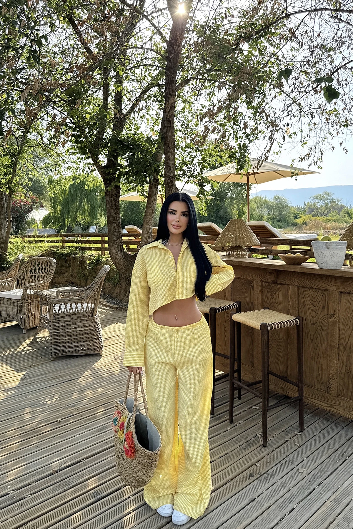 Picture of Yellow Polina Gingham Suit