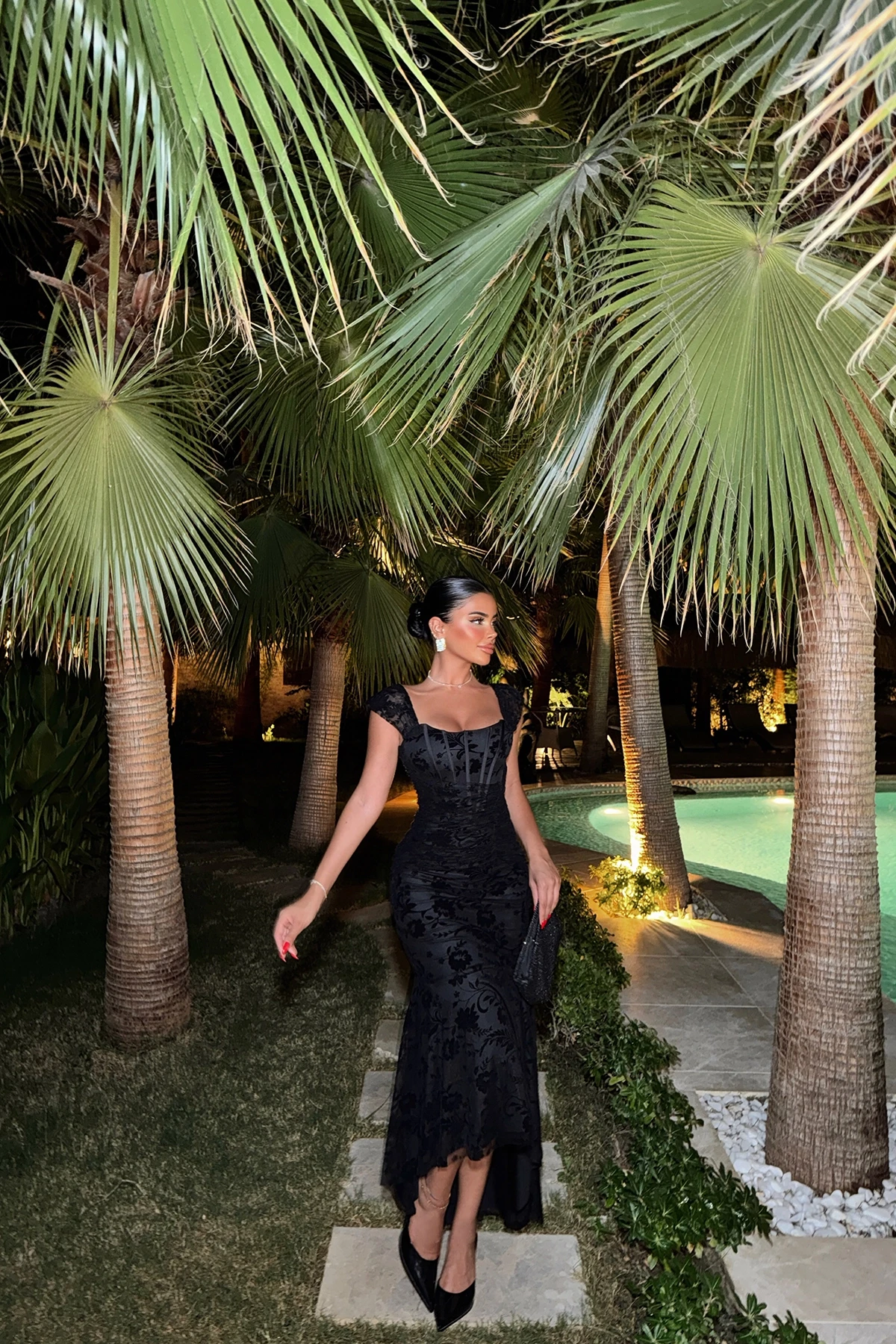 Picture of Black Long Strap Dress