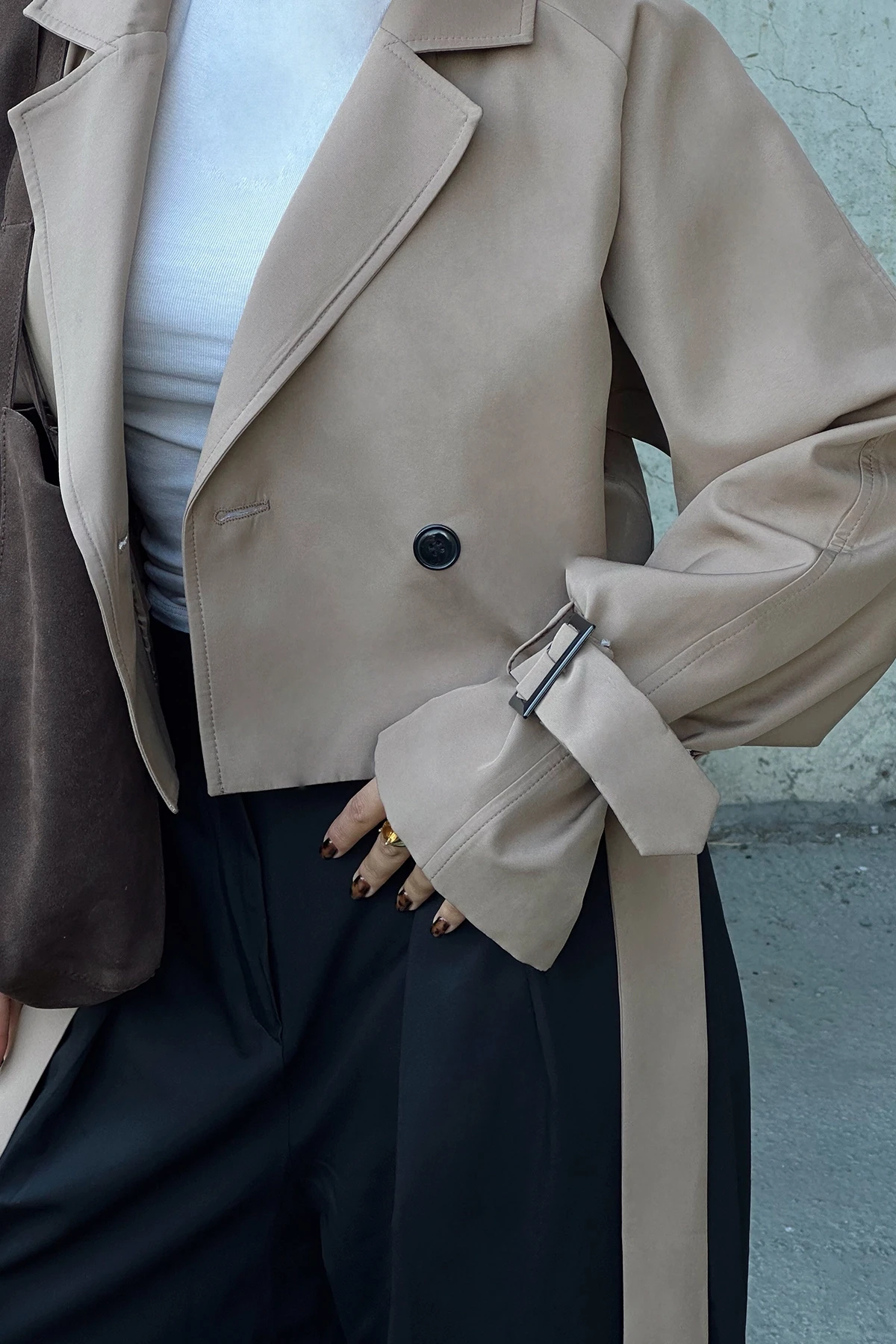Picture of Beige Button-Front Jacket