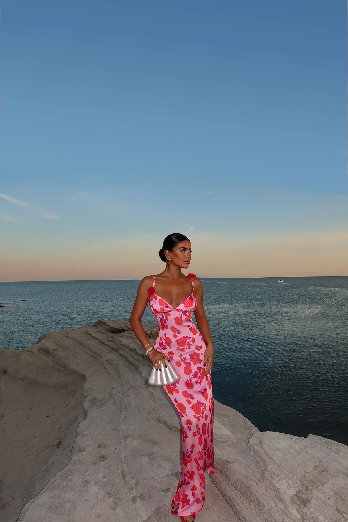 Picture of Pink Margot Floral Patterned Dress