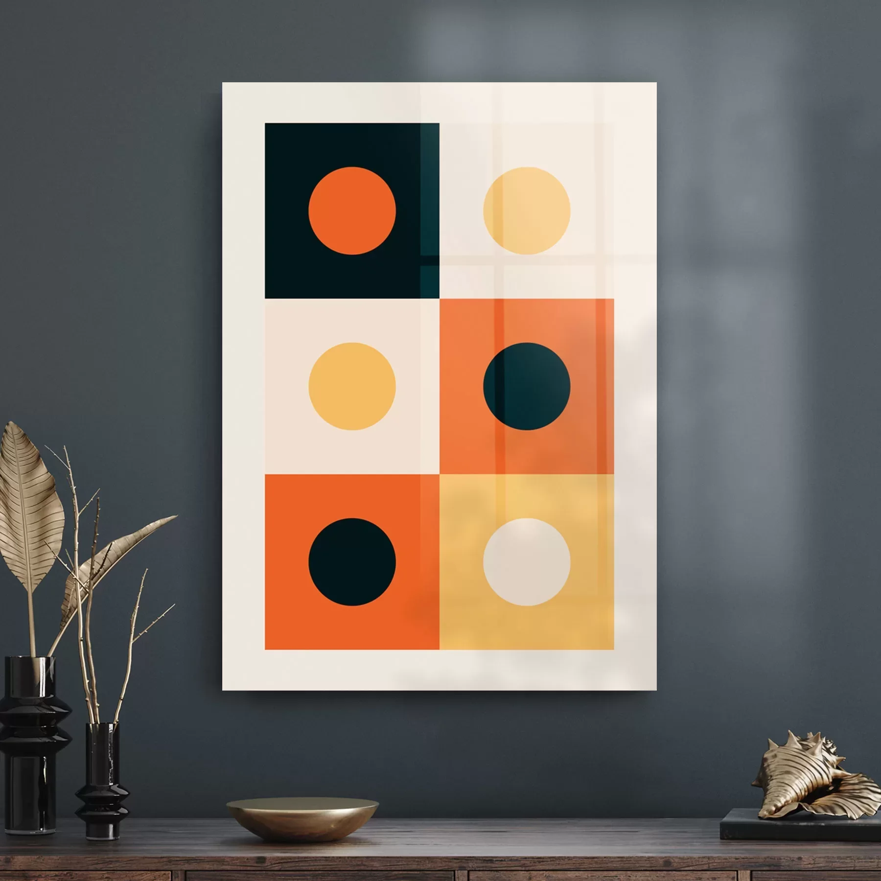 Picture of Decovetro Cam Tablo Bohem Colour Dots 30x40 cm