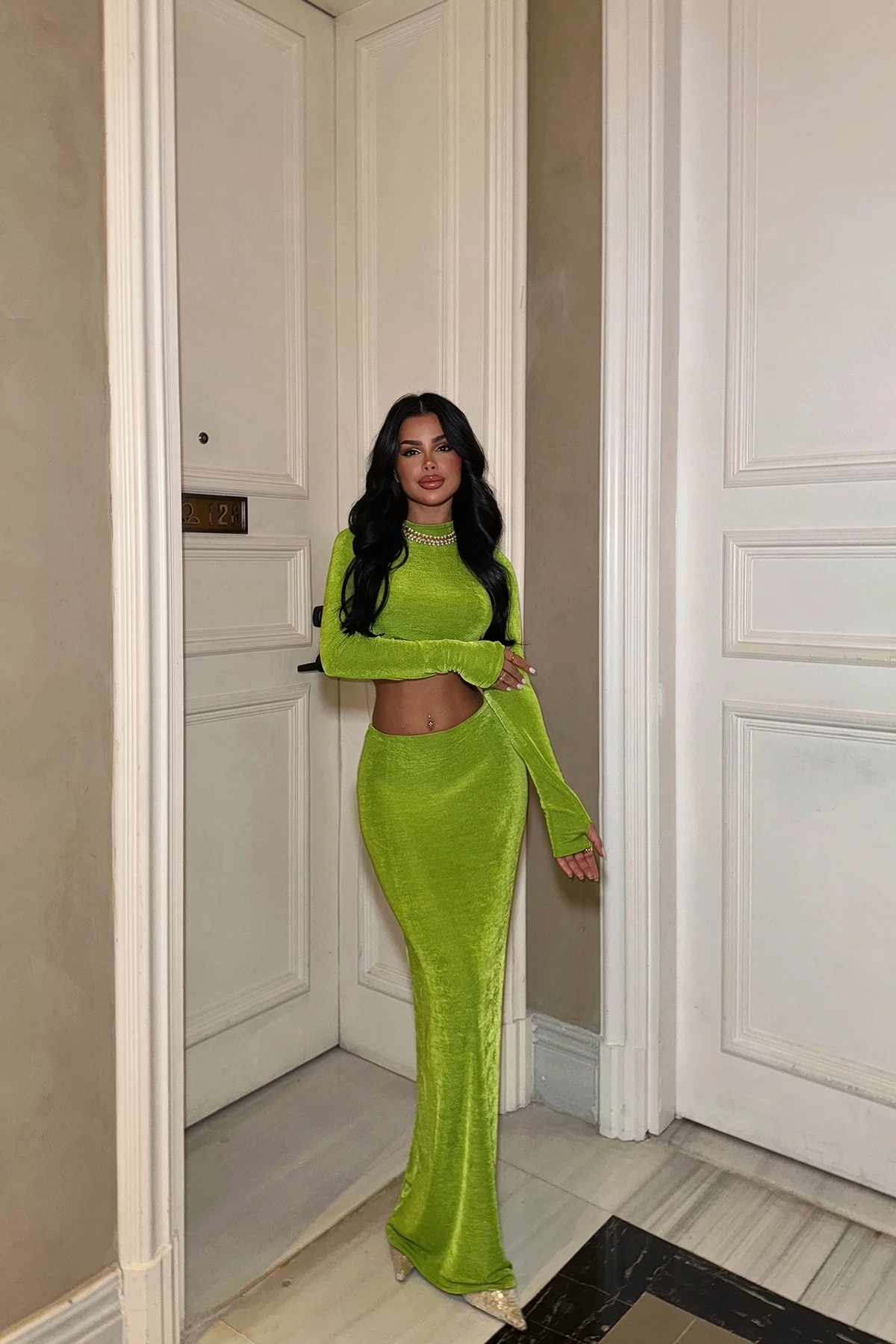 Picture of Green Skirt Suit