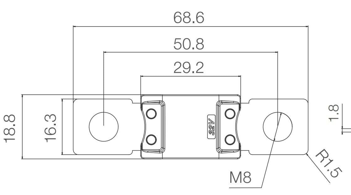 Picture of Megaval Sigorta 100A Sarı 100 Amper