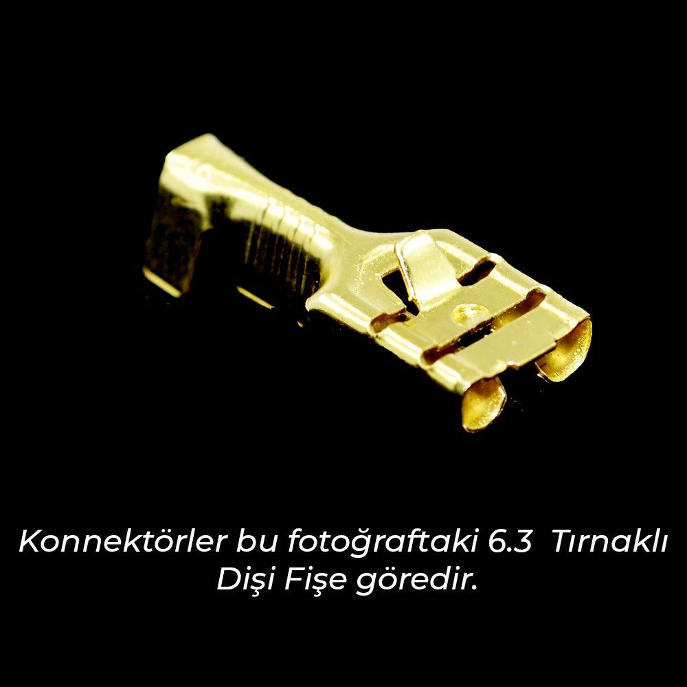 Picture of 500 Adet R Tipi 6,3 Kablo Ucu Dişi Fiş Kılıfı Kilitli Tırnaklı Pa66