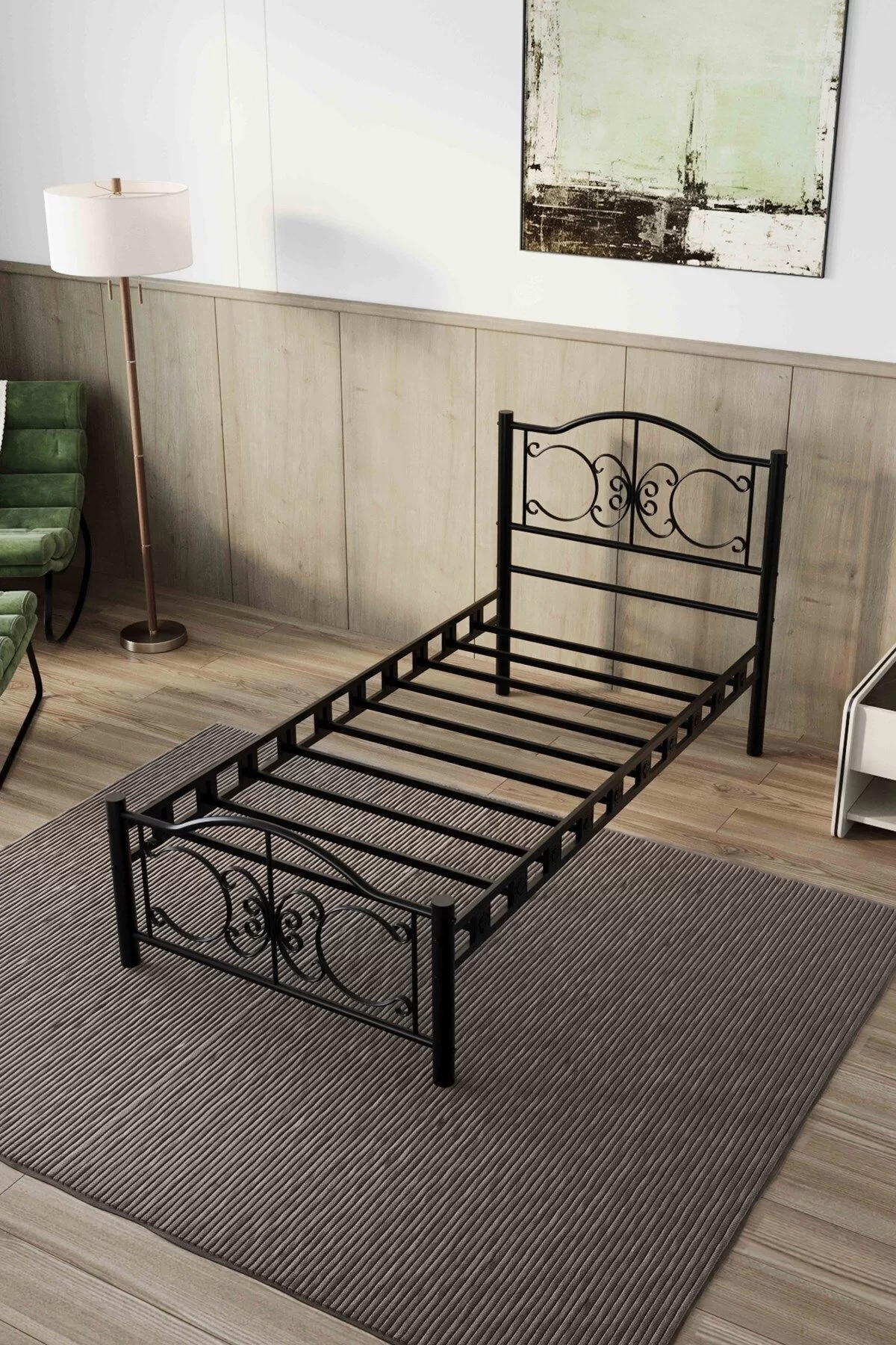 Picture of Pero Tek Kişilik Ferforje Metal Karyola Siyah