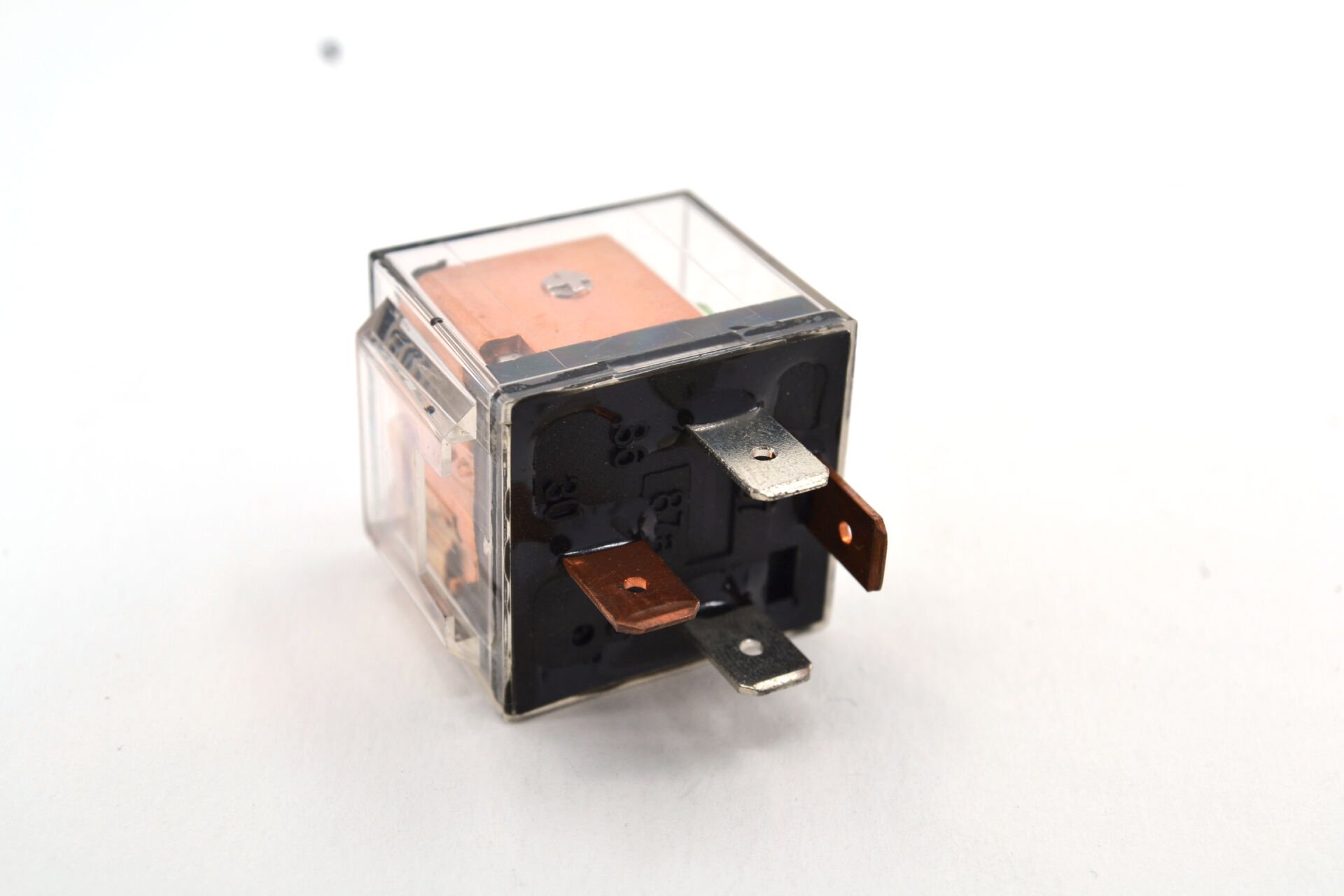 Picture of 12V 60A Şeffaf Mini Röle 4 Fişli Yeşil Ledli