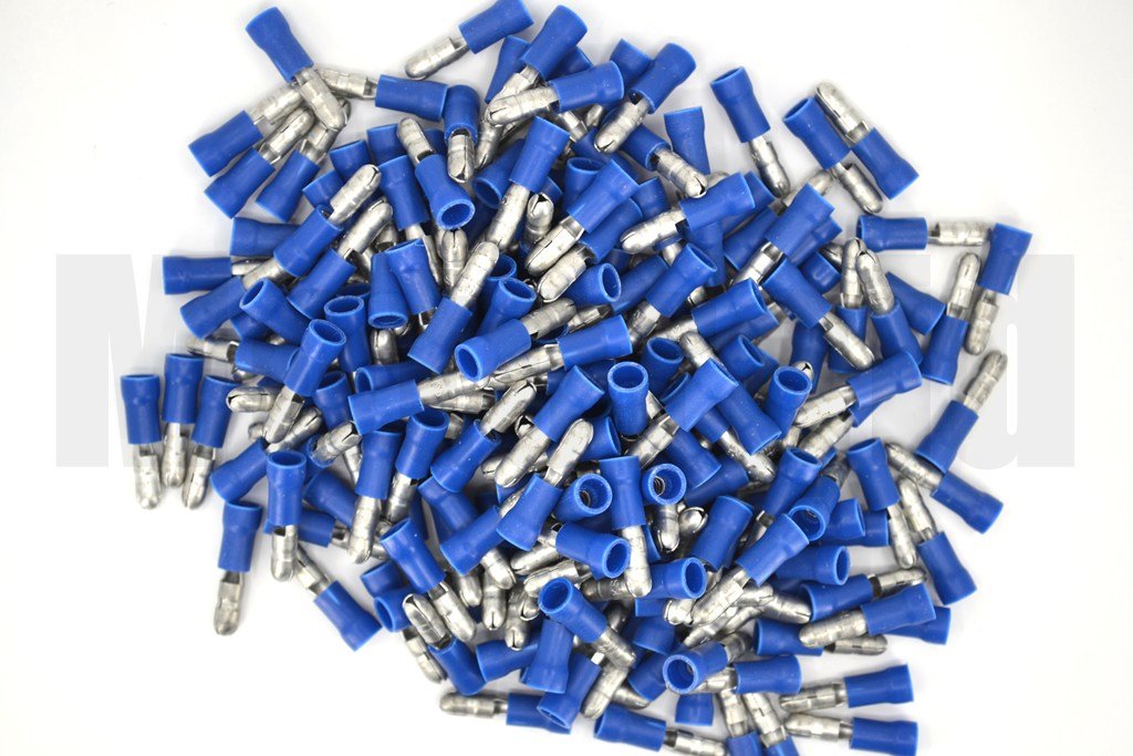 Picture of 200 Adet Yuvarlak Erkek Mavi 1,50-2,50mm Kablo Ucu Fiş