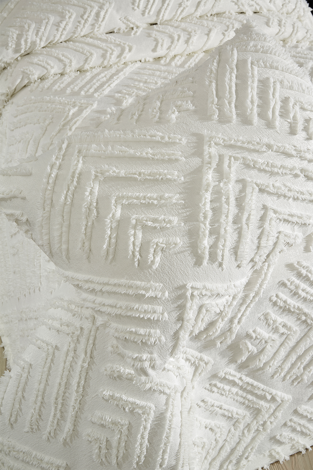 Picture of Çeyiz Diyarı Pine 2 Parça Tek Kişilik Pike Takımı Krem