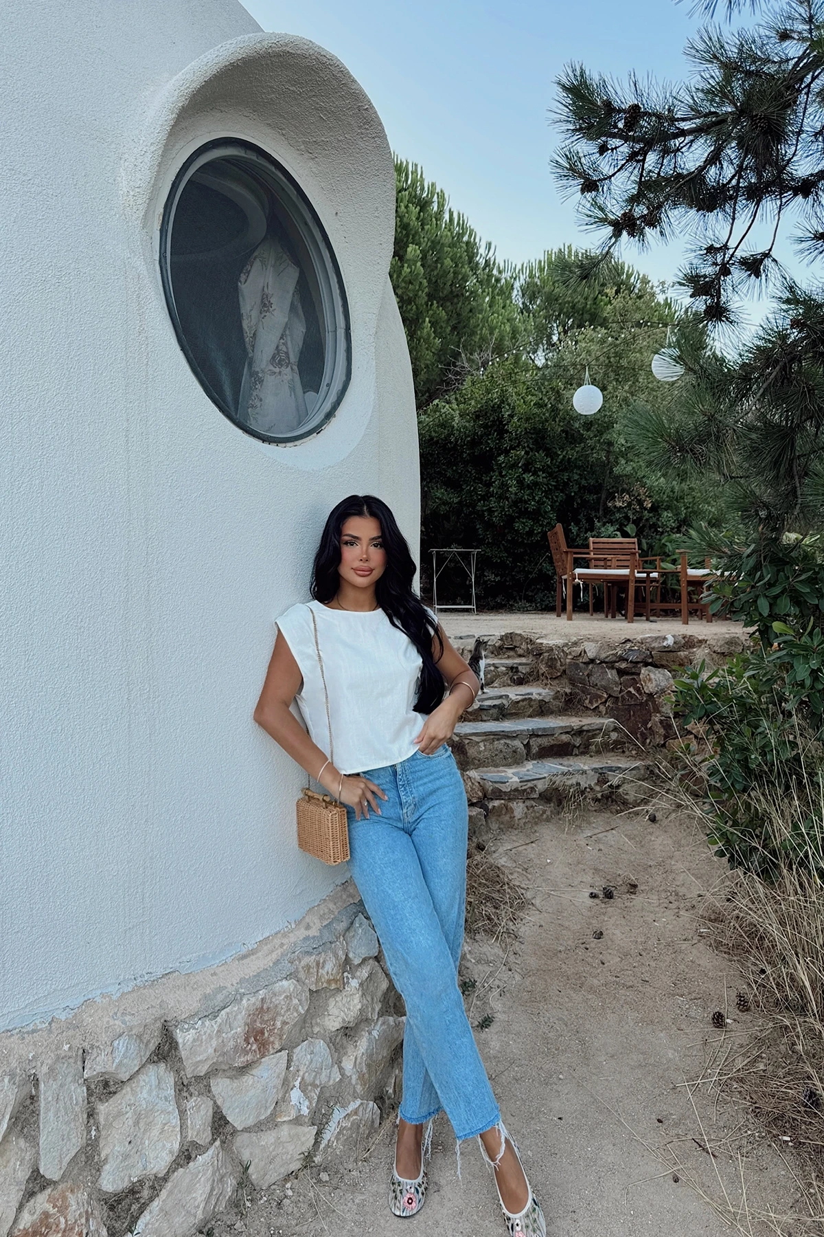 Picture of White Bow Detail Crop Top