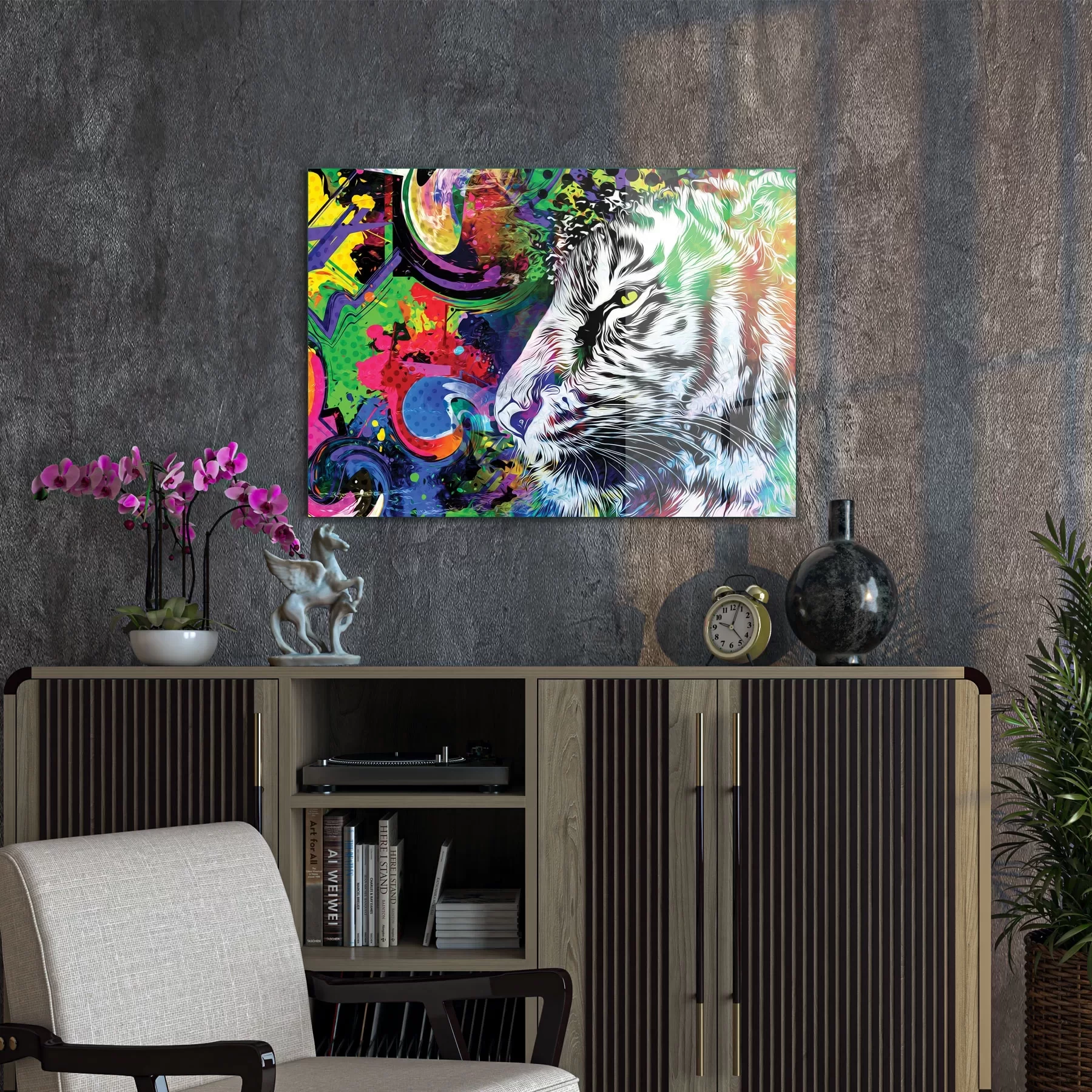 Picture of Decovetro Cam Tablo Pop Art Tiger 30x40 cm