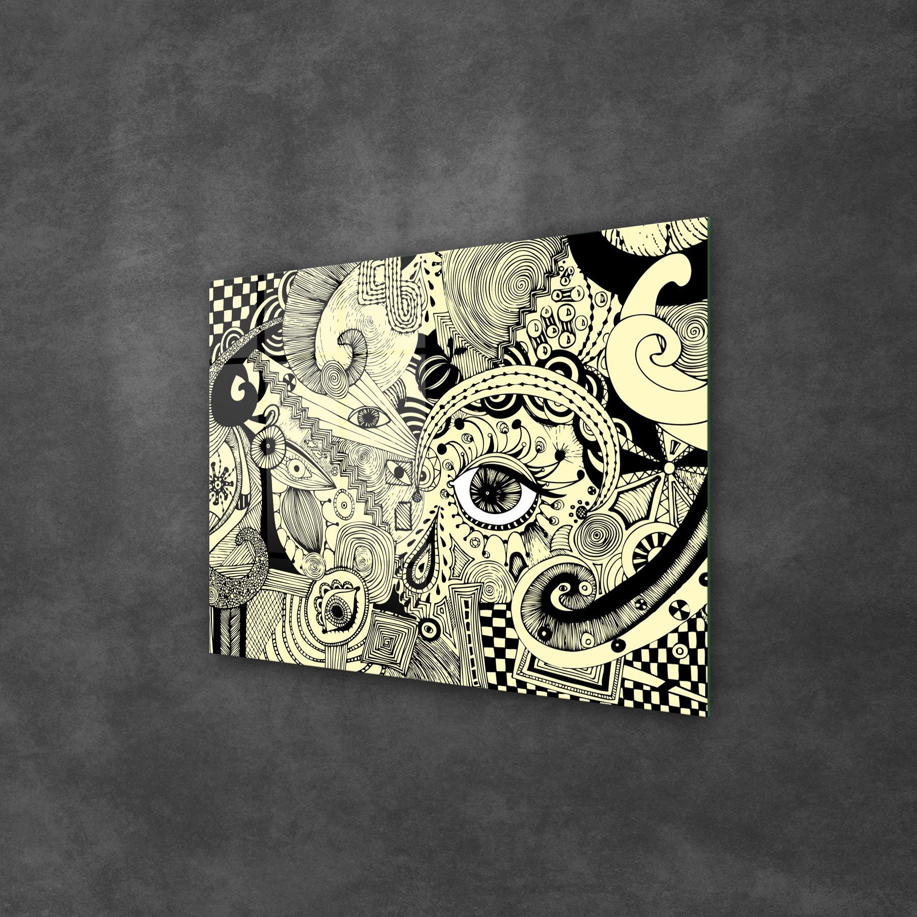 Picture of Decovetro Cam Tablo Abstract Vintage Eye 30x40 cm